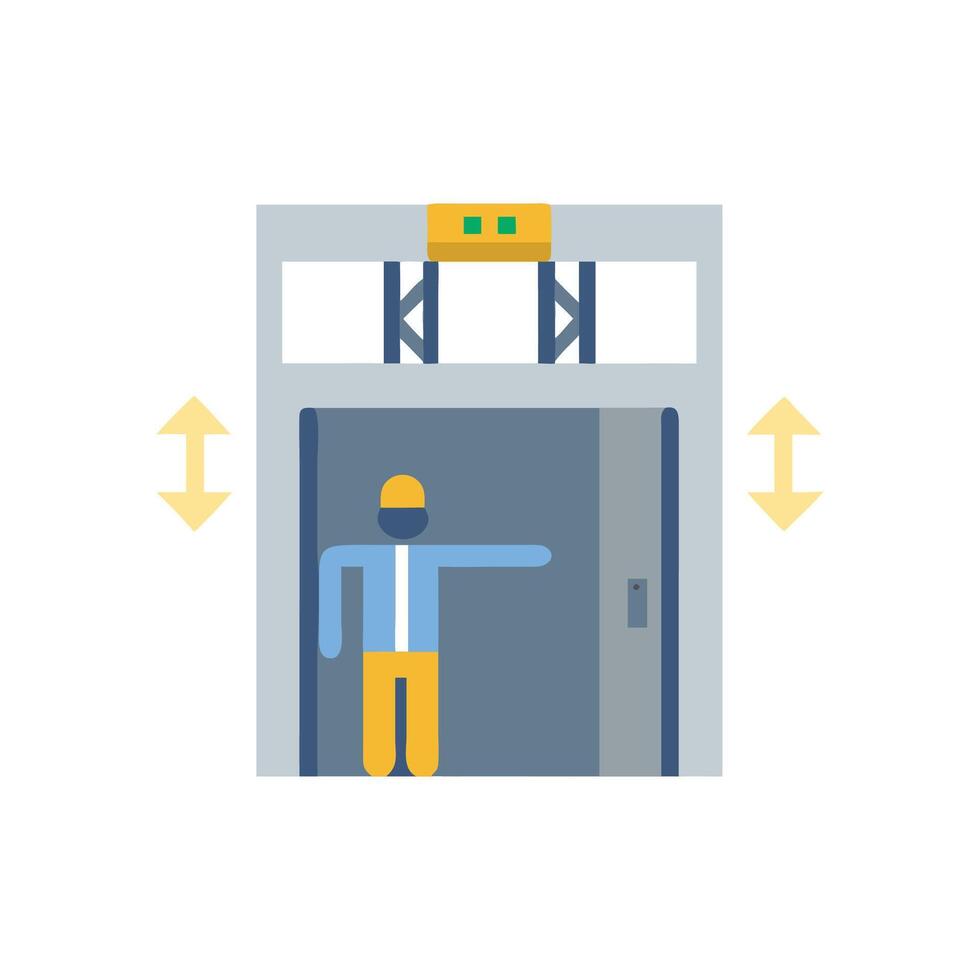 Stylish Elevator Installation Icon for Engineers vector