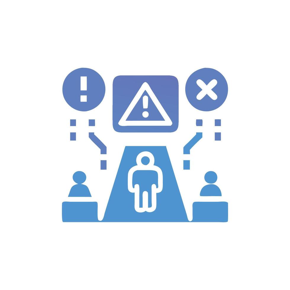 Stylish Emergency Assembly Point Icon for Sites vector