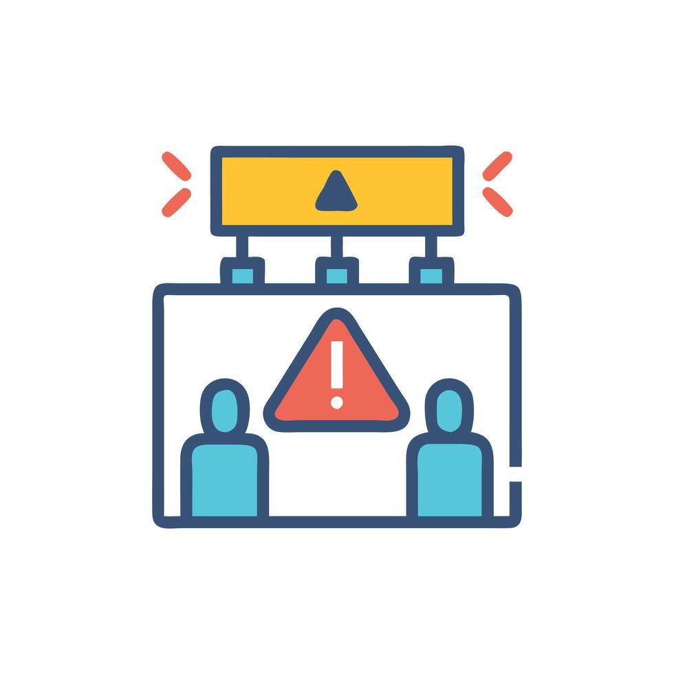 Emergency Assembly Point Icon for Safety vector