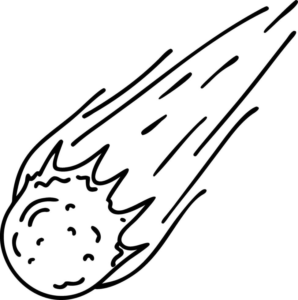 Meteor Comet Design for Astronomy Themes Crafts and Coloring Pages vector
