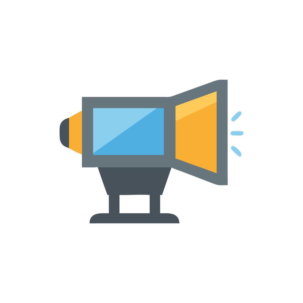 Floodlight Icon for Construction Lighting vector