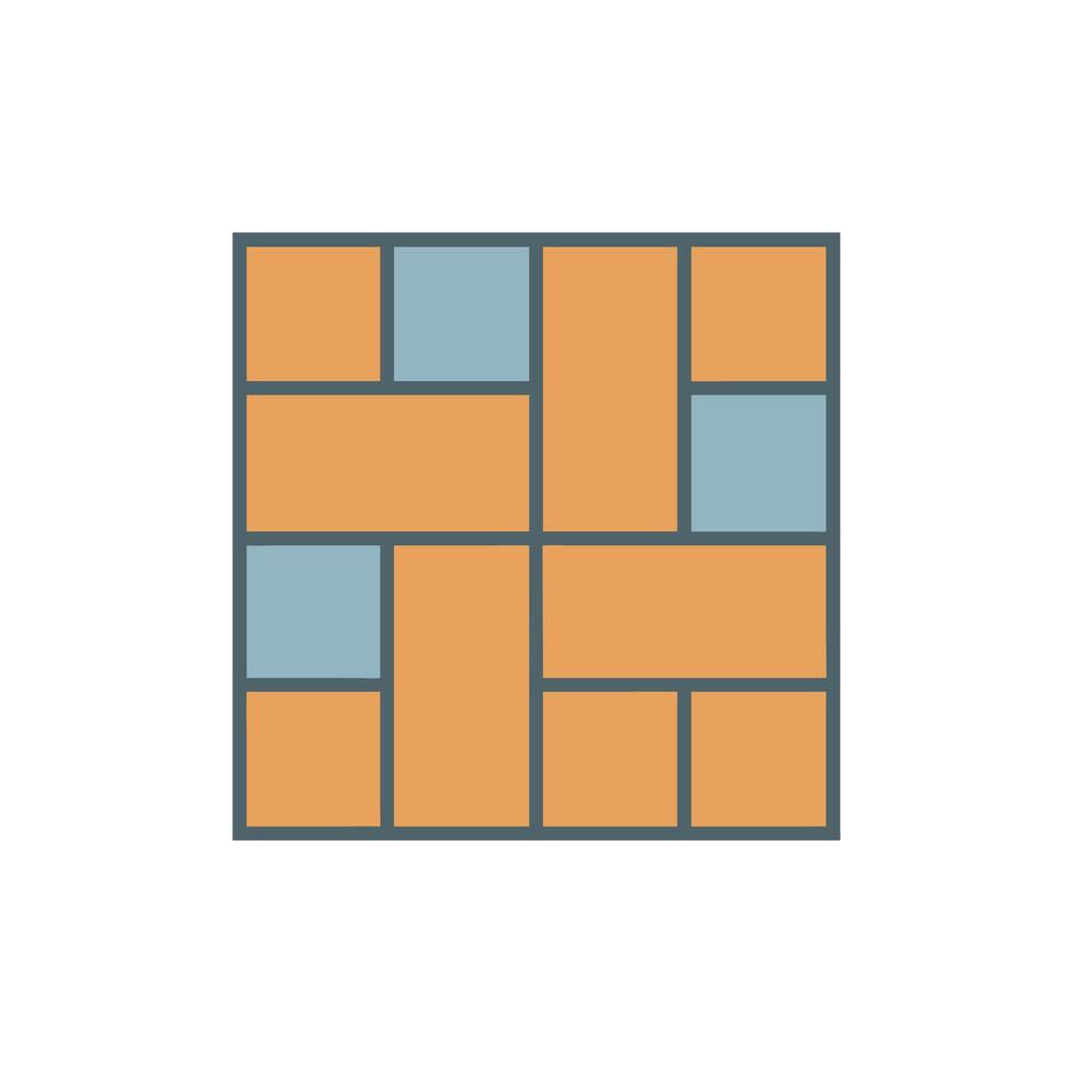 Stylish Flooring Tiles Icon for Design vector