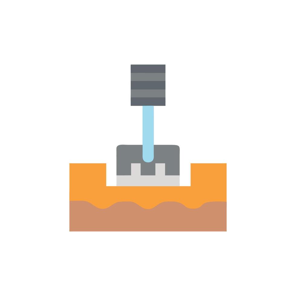 Stylish Foundation Footing Icon for Projects vector