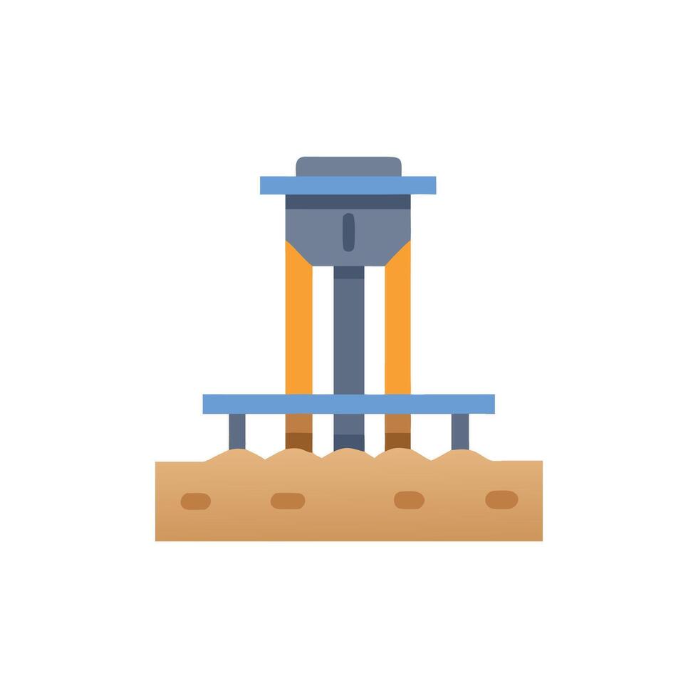 Creative Icon Design for Foundation Piling vector