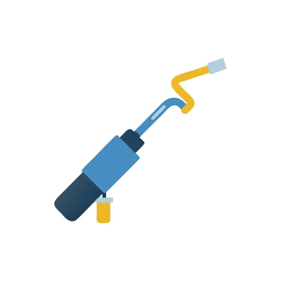 Stylish Gas Welding Torch Icon Design vector