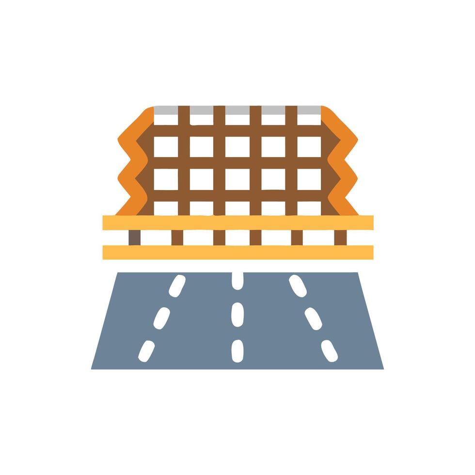 Geotextile Road Reinforcement Icon vector