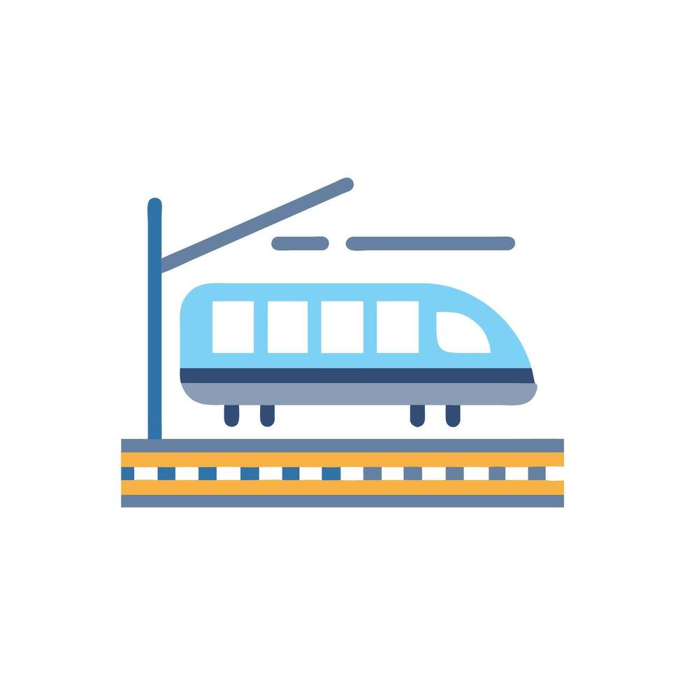 Stylish High Speed Rail Icon for Projects vector