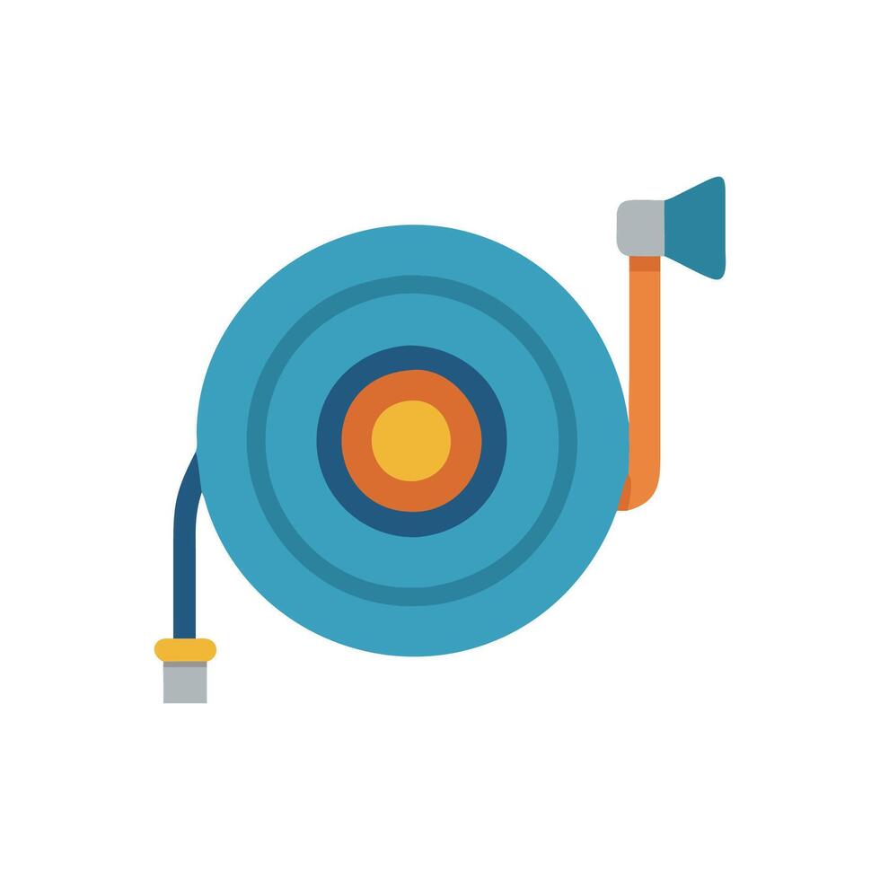 Stylish Hose Reel Icon for Gardens vector