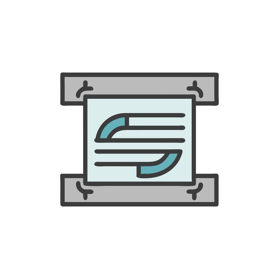 HVAC Ductwork Icon for Climate Control vector
