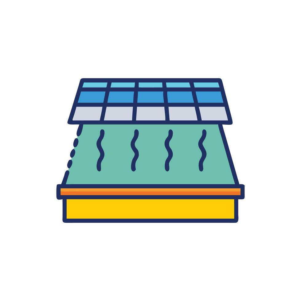 Quality insulated roofing illustration for builders vector