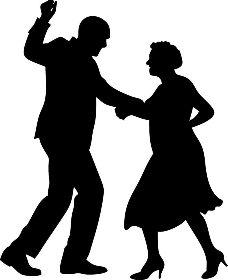 Elegant Couple Dancing Vintage Style Perfect for Wedding Invitations and Home Decor vector