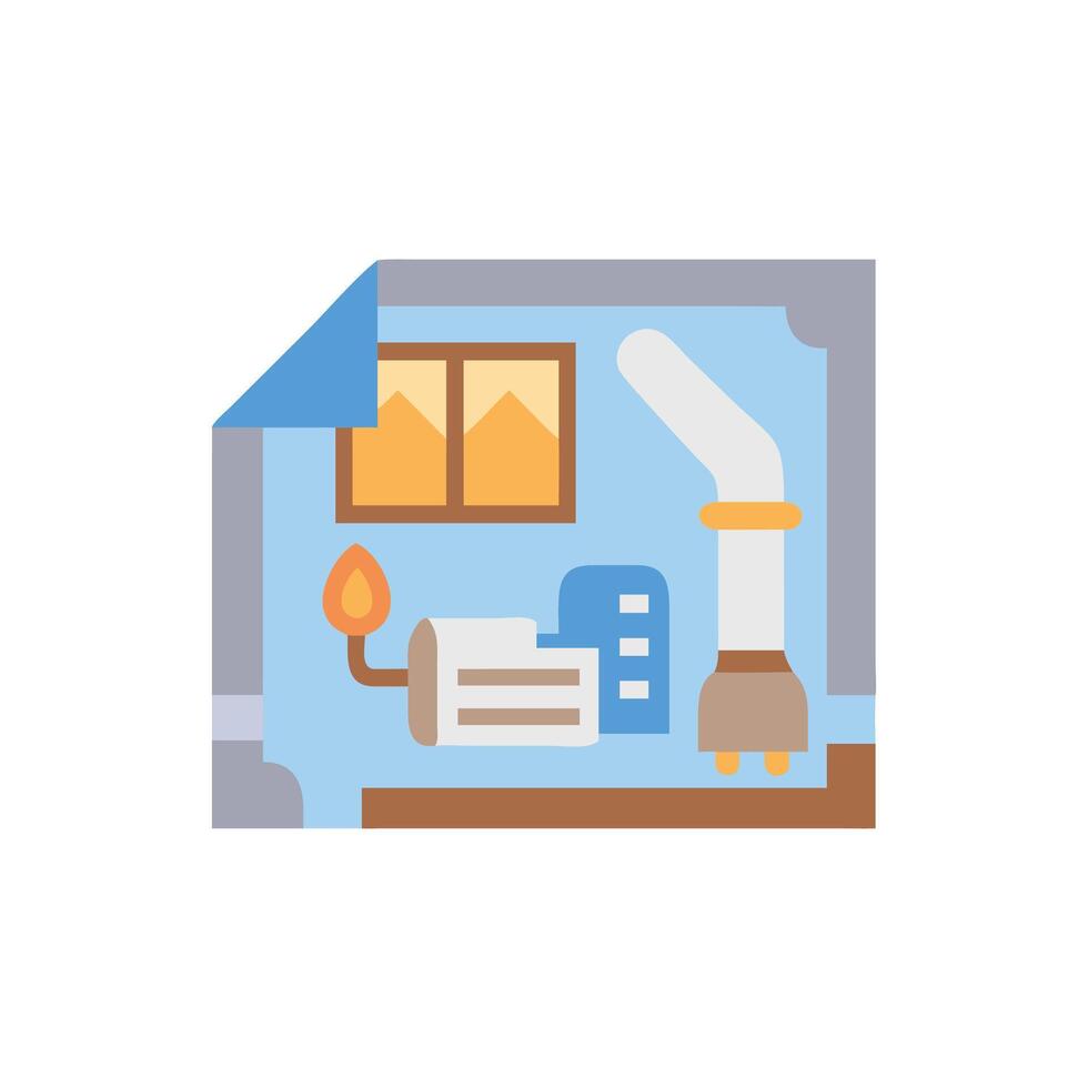 Innovative interior renovation icon design for modern homes vector