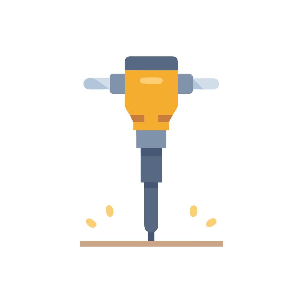 Modern jackhammer icon design for construction work vector