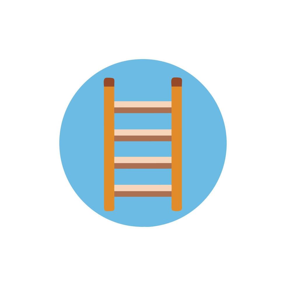 Modern ladder icon design for construction and home vector