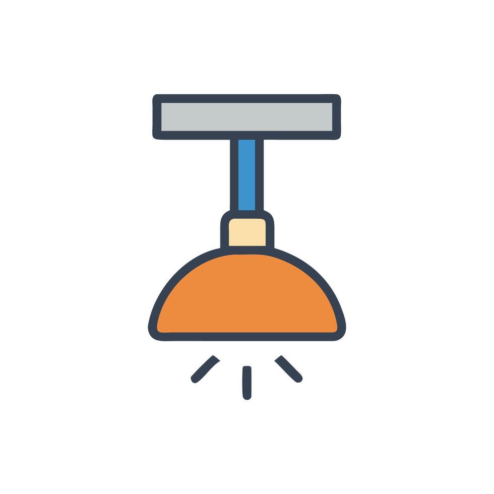 Modern lighting fixture icon design for interior spaces vector