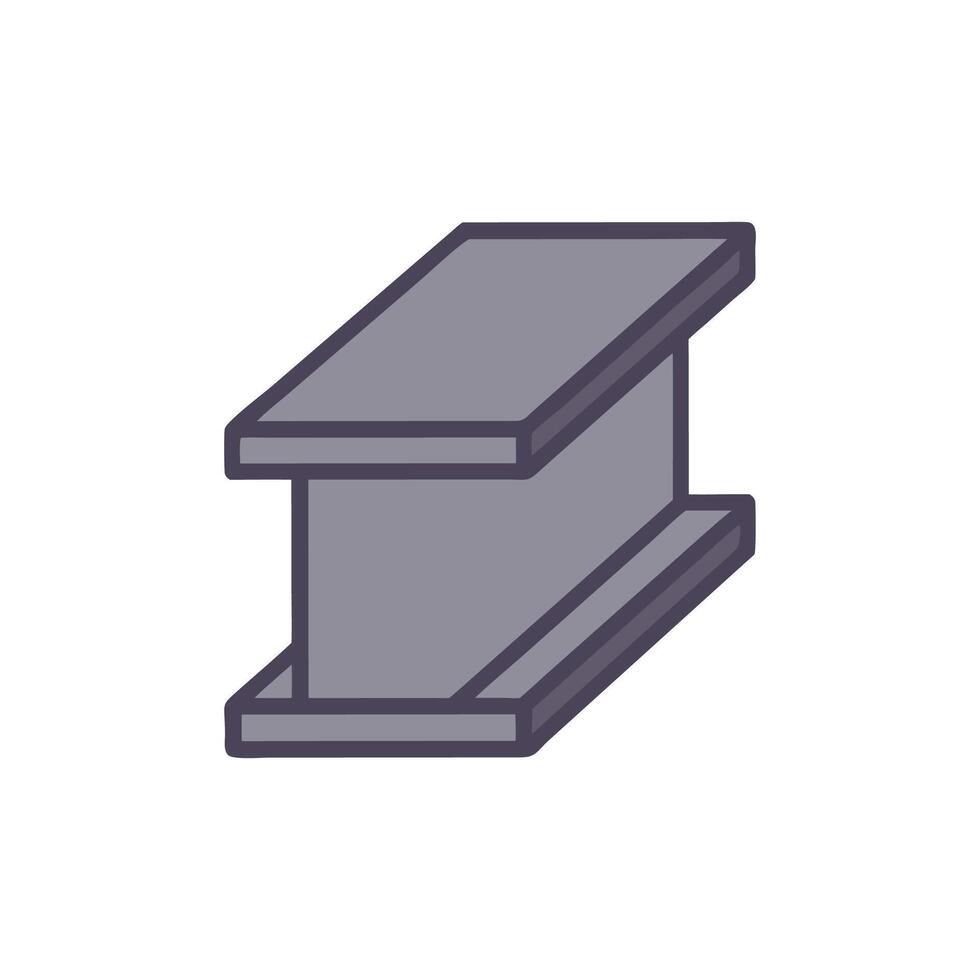 Distinctive loadbearing steel beam icon for structural design vector