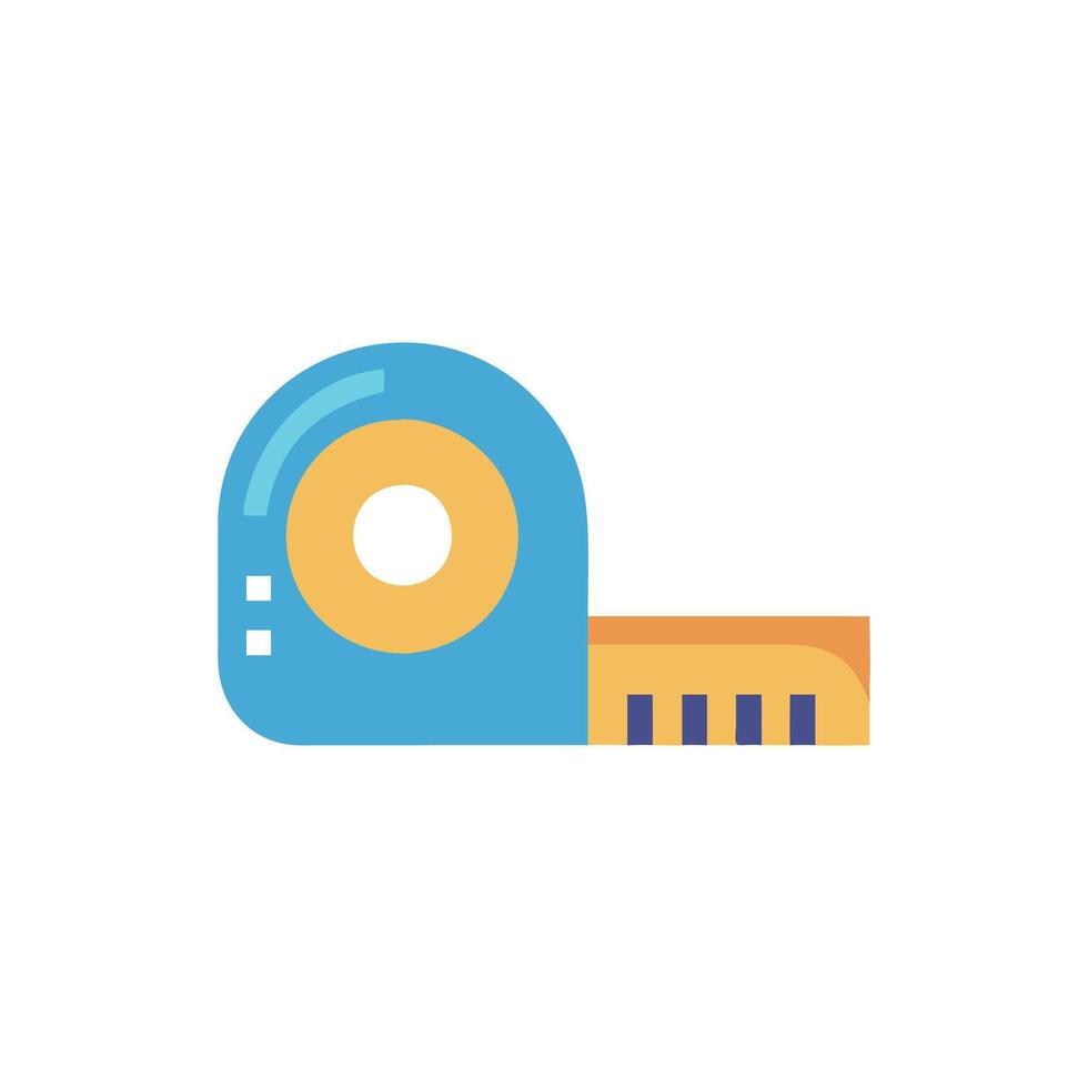 Stylish measuring tape icon design for construction work vector