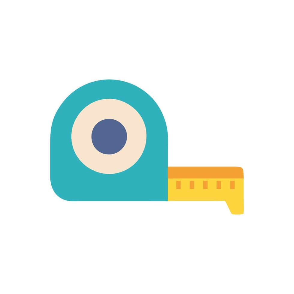 Modern measuring tape illustration for builders vector
