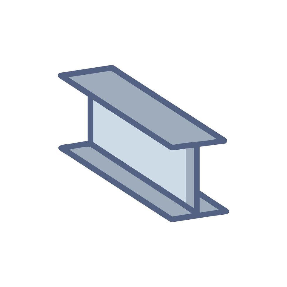 Modern metal beam icon design for industrial construction vector