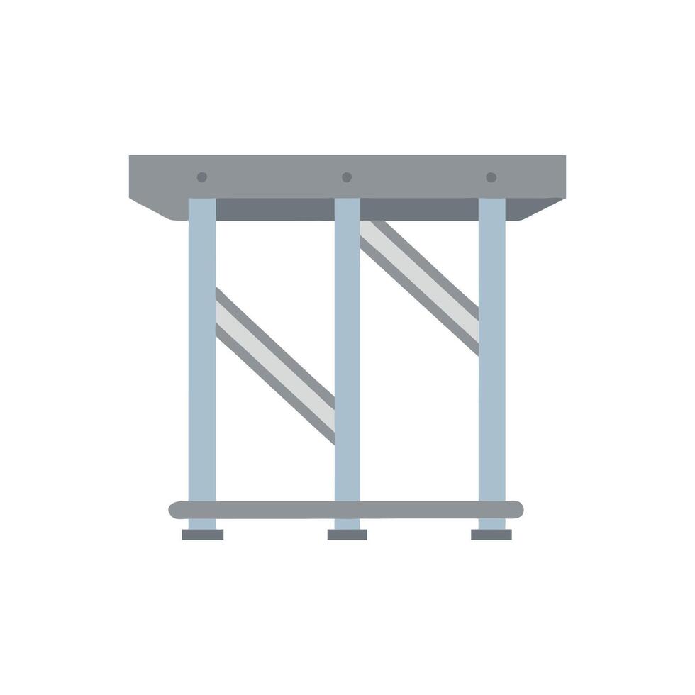 Distinctive metal framework icon for industrial design vector