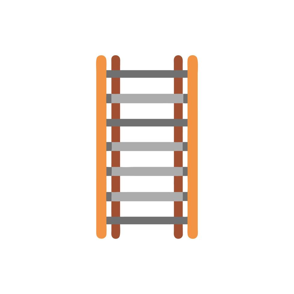 Stylish metal ladder illustration for industrial use vector