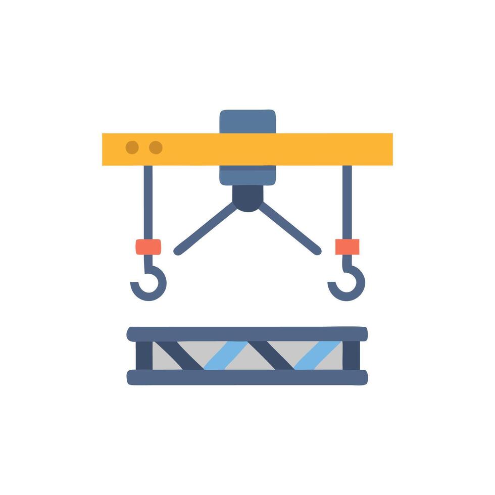 Stylish overhead crane illustration for builders vector