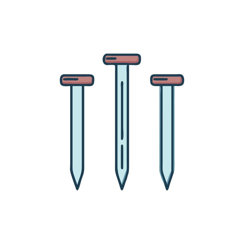 Distinctive nails icon for construction and DIY projects vector