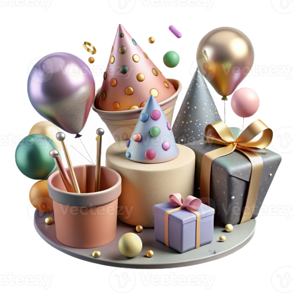 stunning rustic Birthday Party Supplies Set Cutout for Event Organization png
