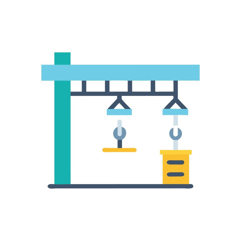 Quality overhead crane icon design for industrial use vector