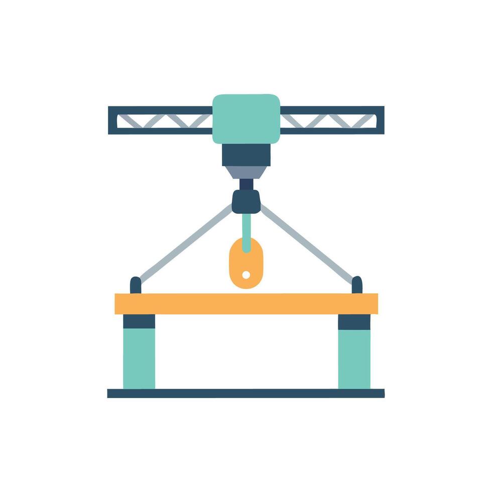 Distinctive overhead crane icon for various lifting tasks vector