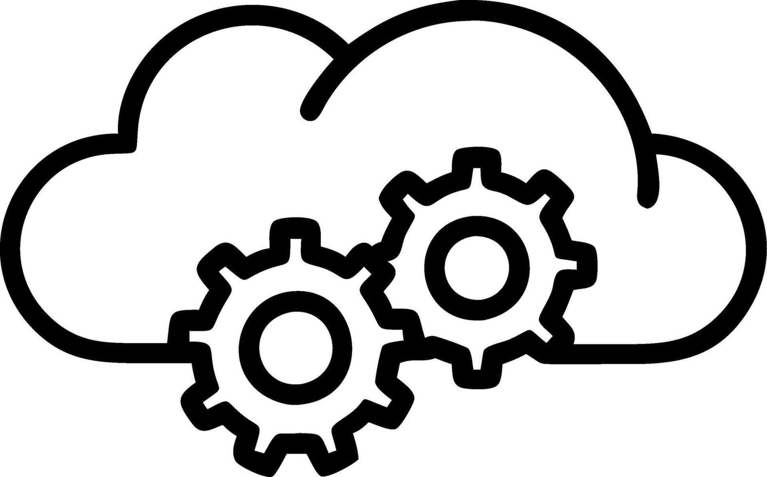 Cloud Technology with Gears for Digital Solutions and Innovation Design vector