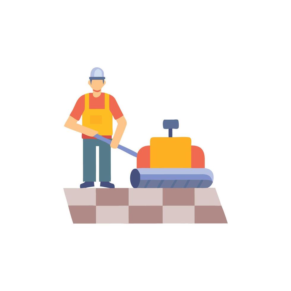 Stylish paver block installation illustration vector