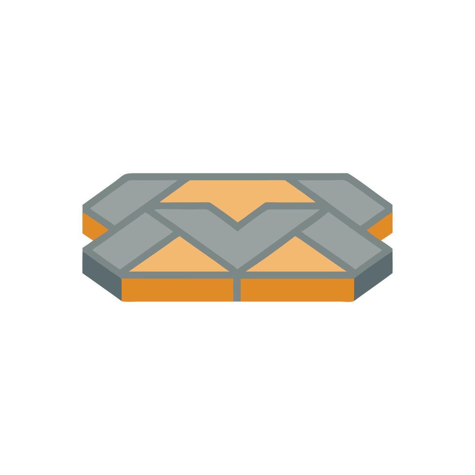 Modern paving slab icon design for construction vector