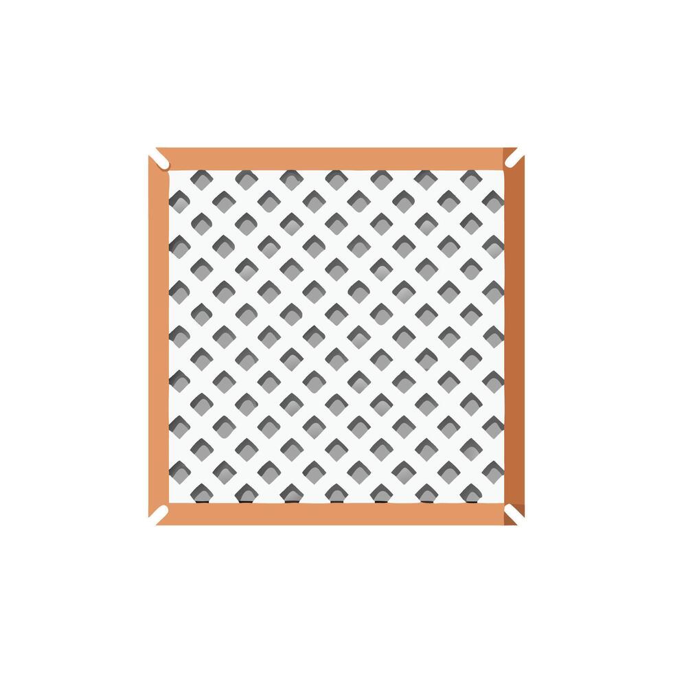 Modern perforated metal sheet icon for construction design vector