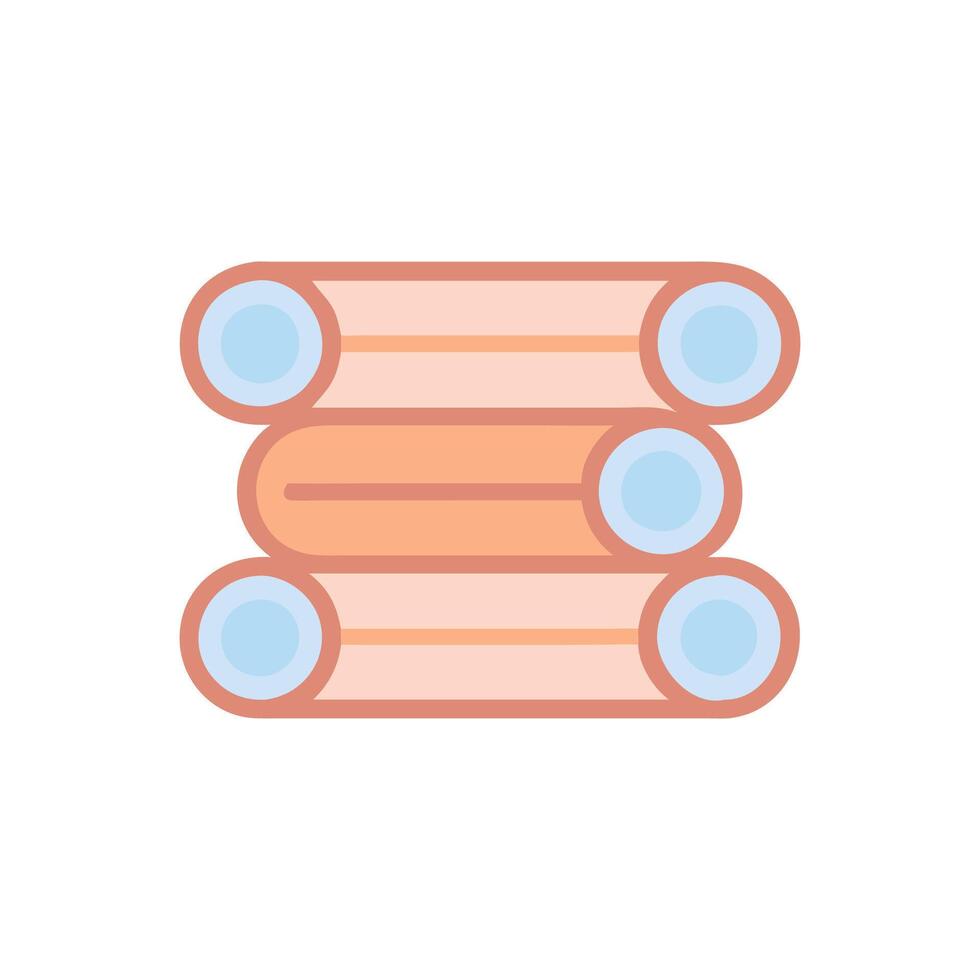 Distinctive pipe insulation icon representation for various uses vector