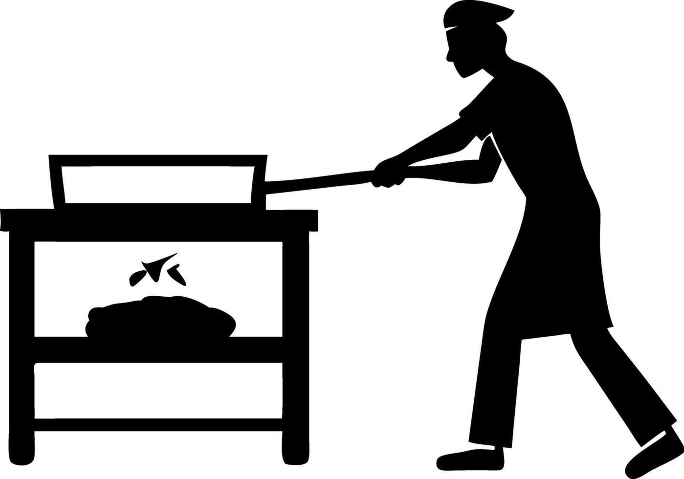 Baker Preparing Fresh Bread in Bakery Illustration for Culinary Arts and Food Design vector