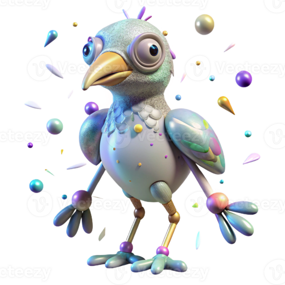 wonderful creative Bizarre Creature with Bird Feet Transparent for Surreal Collages exclusive png