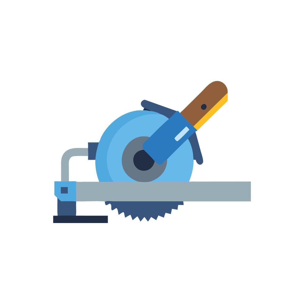 Stylish power saw illustration for woodworking vector