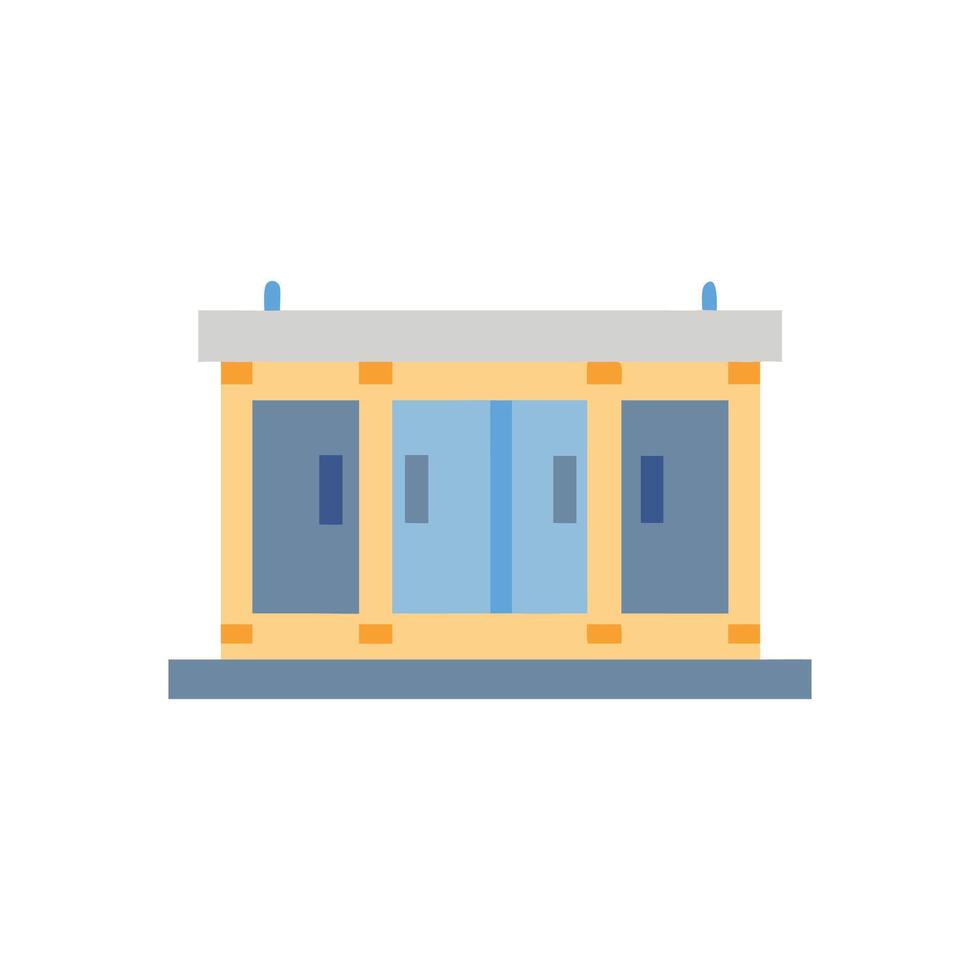 Modern prefabricated structure icon design for assembly vector
