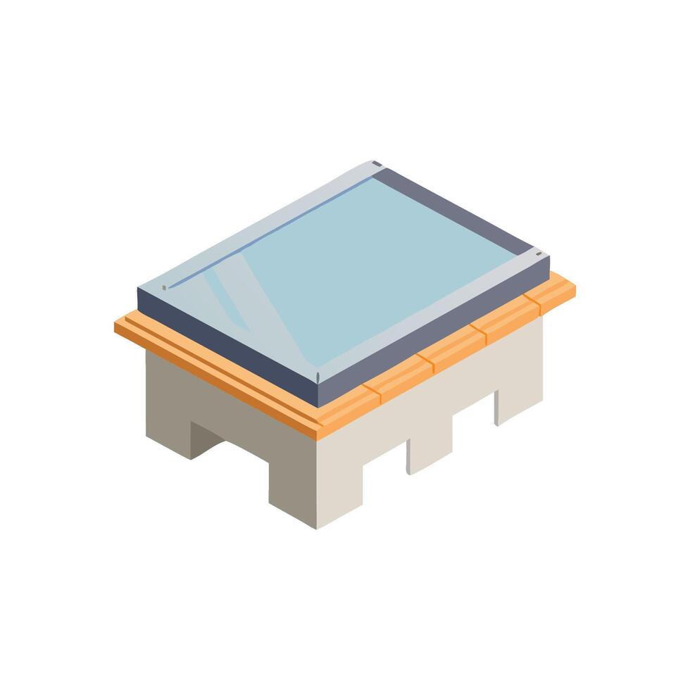Stylish prefabricated roofing illustration for builders vector