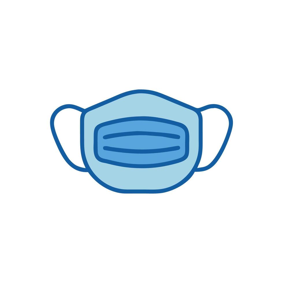 Distinctive protective mask icon representation for various settings vector