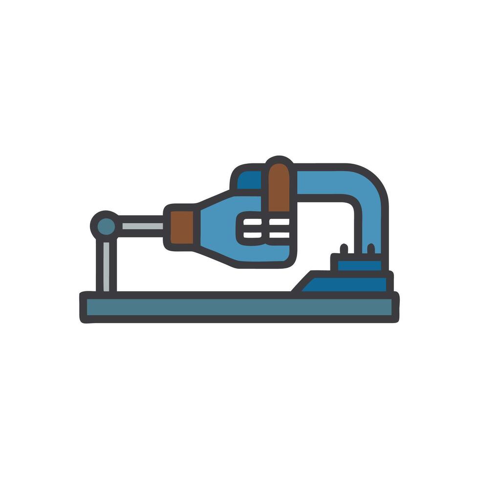 Quality rebar bender icon for industrial tasks vector