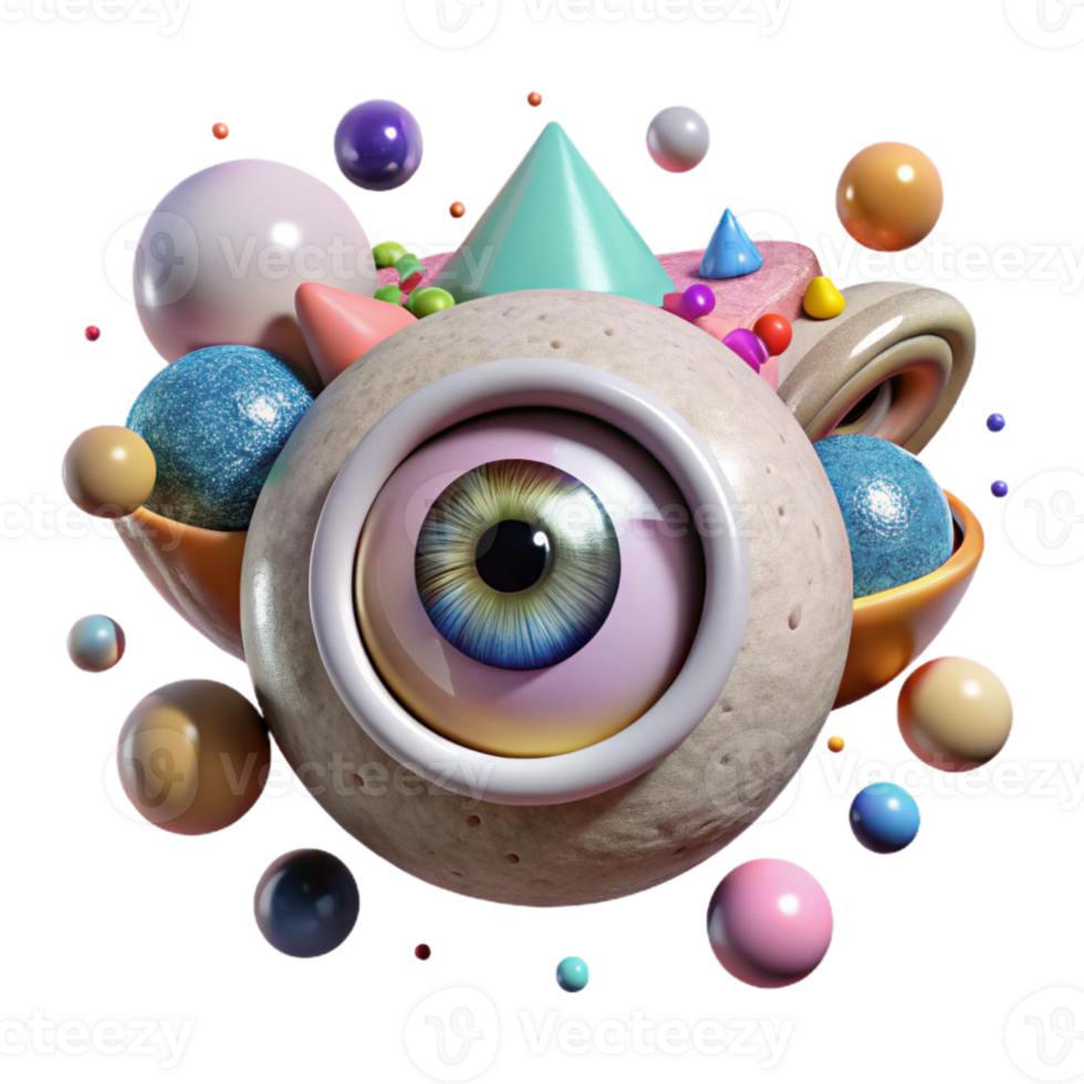 extraordinary artistic Bizarre Eye in the Sky Transparent for Surreal Collages professional png