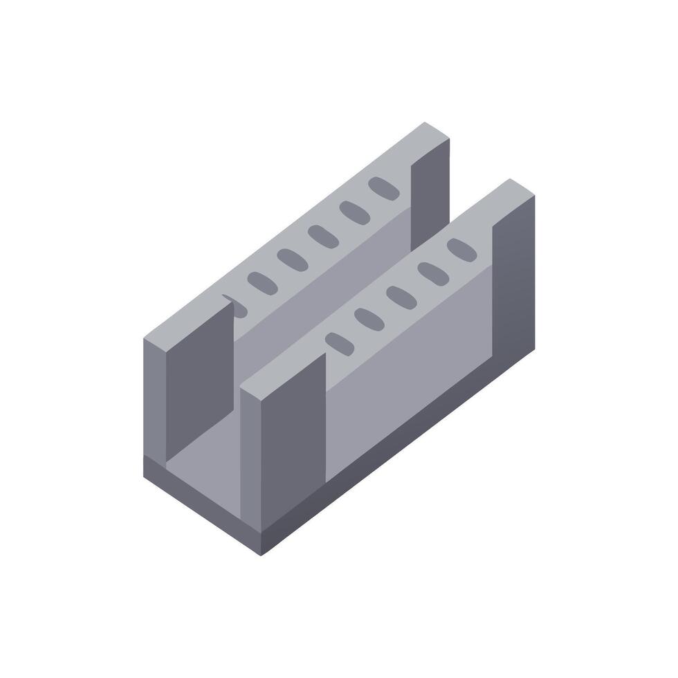 Modern reinforced concrete icon design for structural applications vector