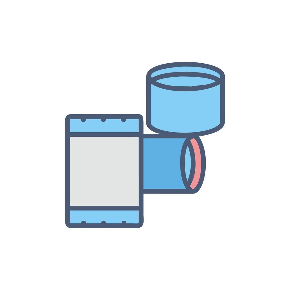 Modern reinforced concrete pipe icon for plumbing applications vector
