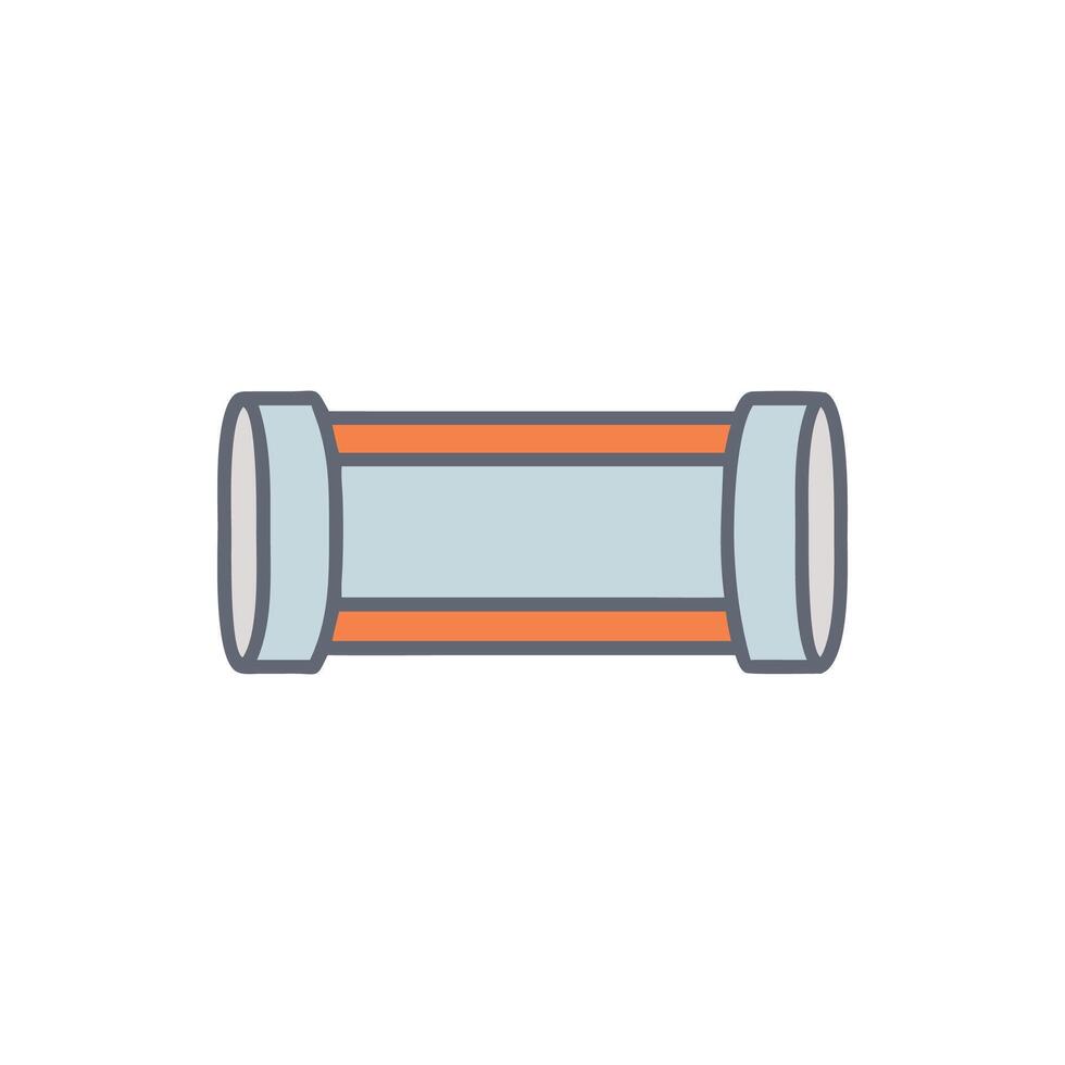 Quality reinforced concrete pipe icon for industrial use vector