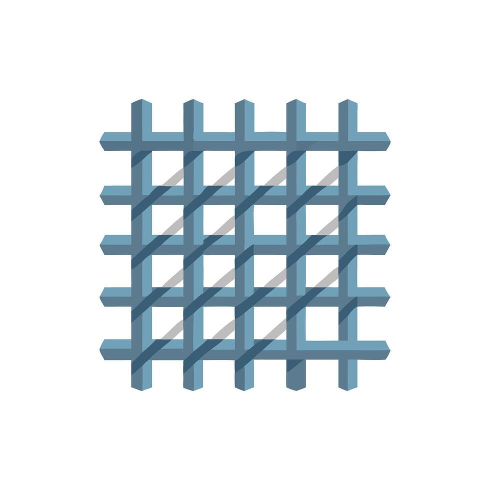 Quality reinforcement mesh icon representation for various structures vector