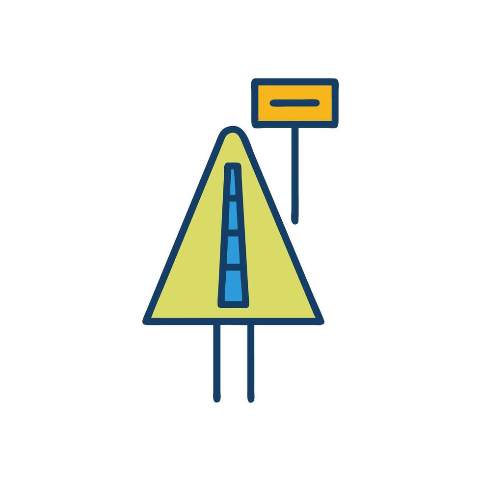 Quality road marker icon representation for various tasks vector