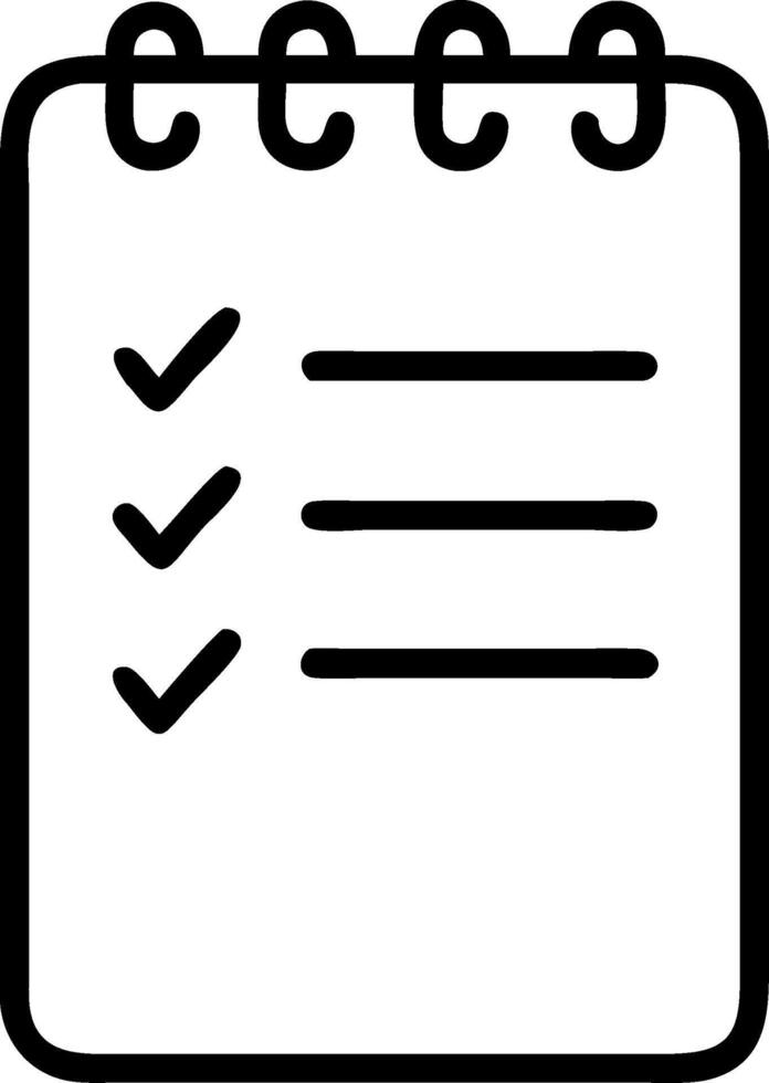 Checklist Notebook for Organization and Planning in Digital and Print Formats vector