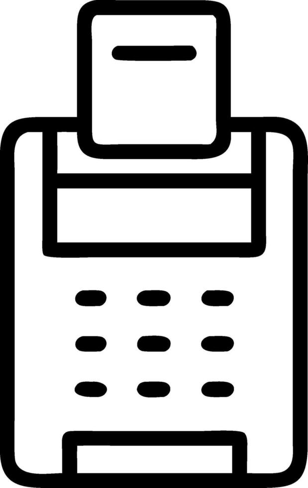 Vintage Style Fax Machine Graphic Design for Digital Projects and Educational Use vector